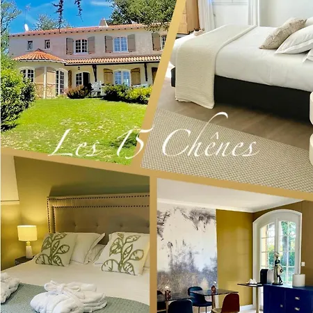 Bed & Breakfast Les 15 Chenes D Hotes, Parc Arbore De 5000 M2 A 20km Du Puydufou Familiale Et 3 Doubles