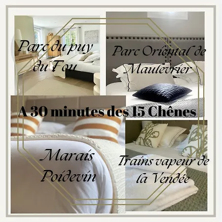 Bed & Breakfast Les 15 Chenes D Hotes, Parc Arbore De 5000 M2 A 20km Du Puydufou Familiale Et 3 Doubles 4*